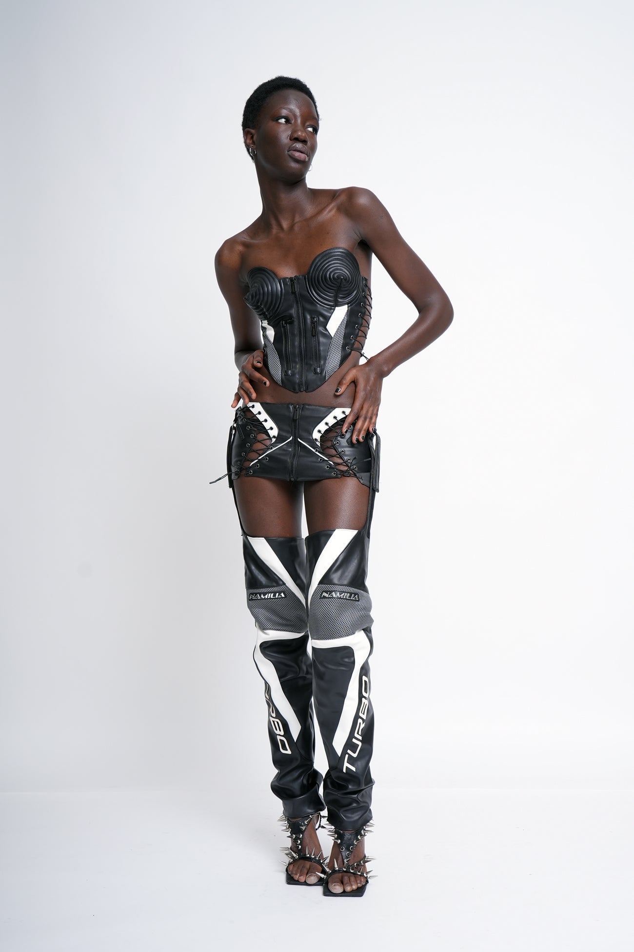 TURBO MOTO SKIRT WITH CHAPS